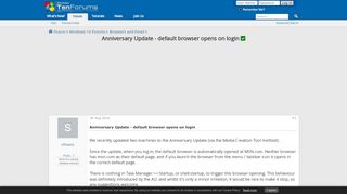 
                            4. Anniversary Update - default browser opens on login Solved ...