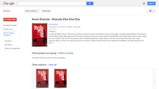 
                            9. Anno Dracula - Dracula Cha Cha Cha