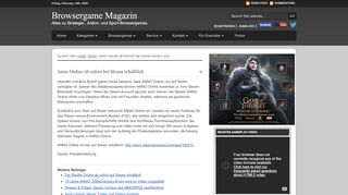 
                            11. Anno Online ab sofort bei Steam erhältlich | Browsergame Magazin