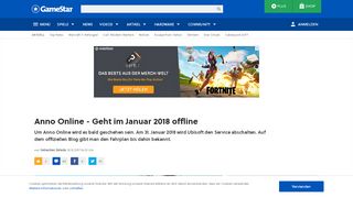 
                            4. Anno Online - Geht im Januar 2018 offline - GameStar