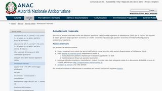 
                            13. Annotazioni riservate - Anac