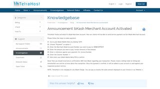 
                            13. Announcement: bKash Merchant Account Activated - Knowledgebase ...