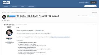 
                            12. [announcement] FTX Central v3.2.5.4 with Prepar3D v4.2 support ...