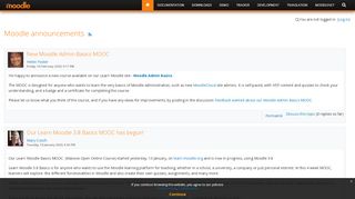 
                            8. Announcements - Moodle.org