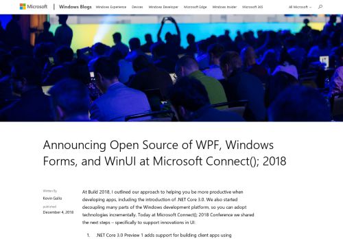 
                            13. Announcing Open Source of WPF, Windows Forms, and WinUI at ...