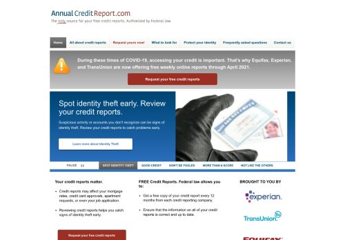 
                            6. Annual Credit Report.com - Home Page