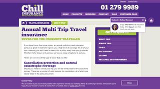 
                            8. Annual Multi Trip Travel Insurance | Chill Insurance Ireland