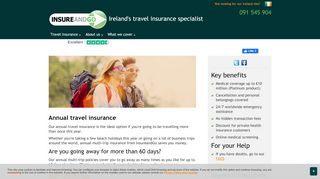 
                            10. Annual Multi Trip Travel Insurance - InsureandGo