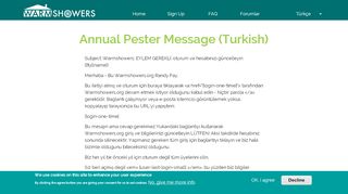 
                            5. Annual Pester Message (Turkish) | Warmshowers.org