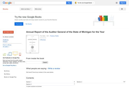 
                            7. Annual Report of the Auditor General of the State of Michigan for ...