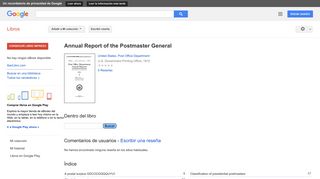 
                            5. Annual Report of the Postmaster General