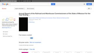 
                            8. Annual Report of the Railroad and Warehouse Commissioners of the ...