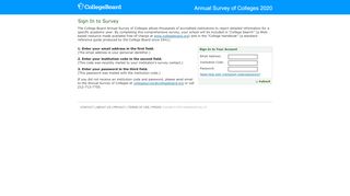 
                            12. Annual Survey of Colleges - Sign In - The College Board