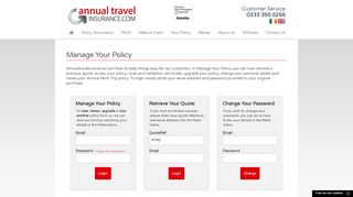 
                            2. Annual Travel Insurance UK - Password Retrieval