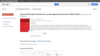 
                            11. Annual World Bank Conference on Development Economics 2009, ... - Google Books-Ergebnisseite