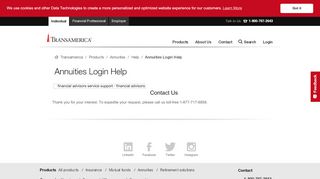 
                            3. Annuities Login Help - Transamerica