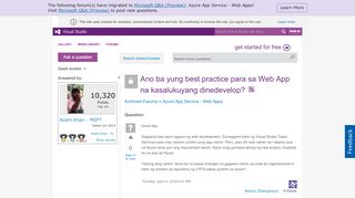 
                            10. Ano ba yung best practice para sa Web App na kasalukuyang ...