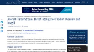 
                            3. Anomali ThreatStream: Threat Intelligence Product Analysis