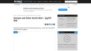 
                            13. Anonym und Sicher durchs Netz – SpyOFF VPN - PC-WELT