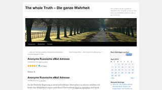 
                            11. Anonyme Russische eMail Adresse | The whole Truth – Die ganze ...