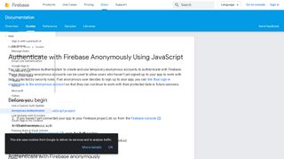 
                            3. Anonymous Authentication - Firebase - Google