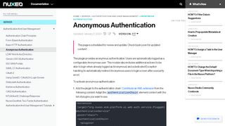 
                            6. Anonymous Authentication | Nuxeo Documentation
