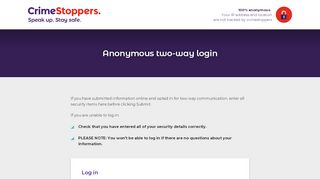 
                            13. Anonymous login | Crimestoppers