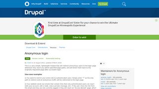 
                            3. Anonymous login | Drupal.org