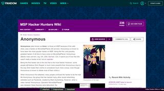 
                            8. Anonymous | MSP Hacker Hunters Wiki | FANDOM powered by Wikia