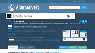 
                            11. anonymoX Alternatives and Similar Software - AlternativeTo.net