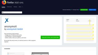 
                            5. anonymoX – Get this Extension for ? Firefox (en-GB) - Firefox Add-ons
