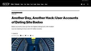 
                            4. Another Day, Another Hack: User Accounts of Dating Site Badoo ...