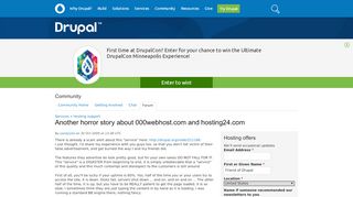 
                            5. Another horror story about 000webhost.com and hosting24.com - Drupal