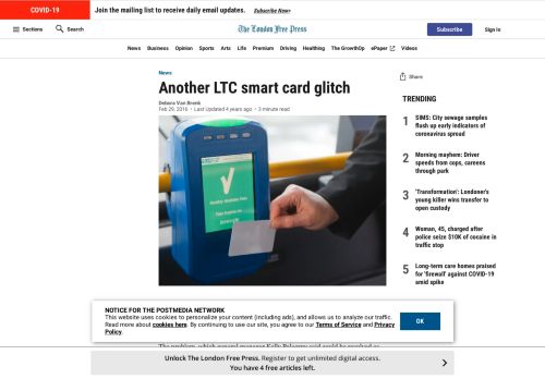 
                            5. Another LTC smart card glitch | The London Free Press