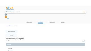 
                            11. Another word for signed | Synonyms for signed - Thesaurus