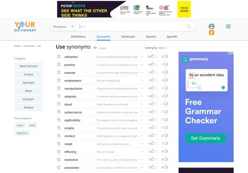 
                            7. Another word for use | Synonyms for use - Thesaurus - YourDictionary