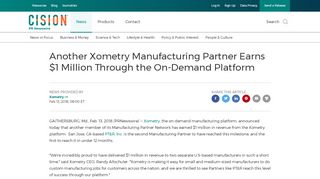
                            8. Another Xometry Manufacturing Partner Earns $1 Million Through the ...