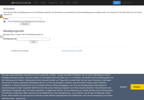 
                            3. AnPa.de Freemail - smsTAN Login