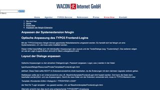 
                            4. Anpassen der felogin-Extension - WACON Internet GmbH