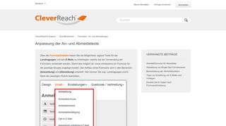 
                            6. Anpassung der An- und Abmeldetexte – CleverReach® Support