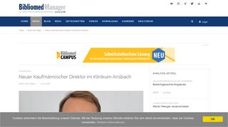 
                            10. ANregiomed - Neuer Kaufmännischer Direktor im Klinikum Ansbach ...