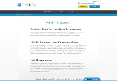 
                            11. Anrufmanagement - Timendo.com