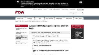 
                            3. Ansatte i FOA: Spørgsmål og svar om FOA-Login | FOA