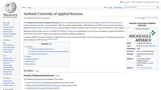 
                            10. Ansbach University of Applied Sciences - Wikipedia