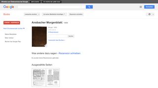 
                            11. Ansbacher Morgenblatt: 1859 - Google Books-Ergebnisseite