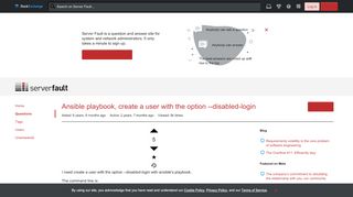 
                            1. Ansible playbook, create a user with the option --disabled-login ...