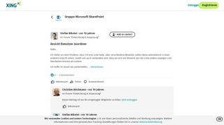 
                            13. Ansicht Benutzer zuordnen - Gruppe Microsoft SharePoint | XING