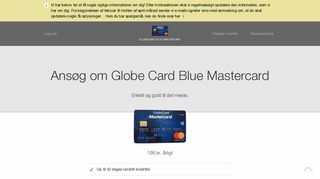
                            3. Ansøg om Globe Card Blue Mastercard