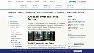 
                            3. Ansök till gymnasiet med Dexter - Sunne|Värmland - Sunne kommun