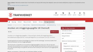 
                            7. Ansökan om inloggningsuppgifter till Chemsoft - Trafikverket